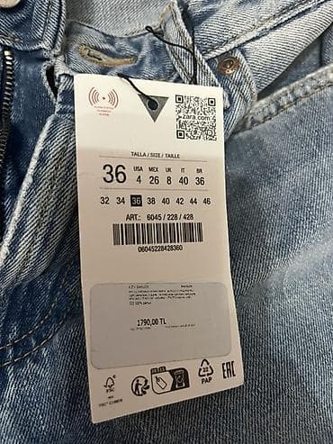 Джинсы: Джинсы, Zara, цвет - Голубой — 5