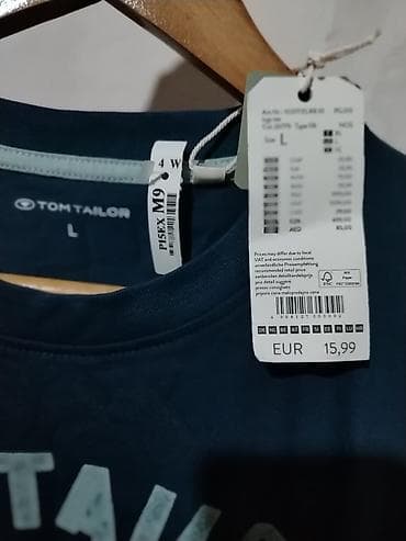Futbolka, Tom Tailor, L, rəng - Göy — 2