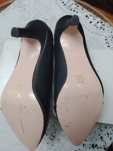 туфли мужские на кожаной подошве: Tuflilər, Ölçü: 39, rəng - Qara, Yeni — 4