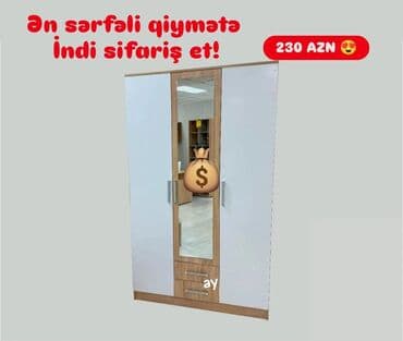 Divanlar: Yeni, Açılan, Düz dolab, Qarderob, paltar dolabı