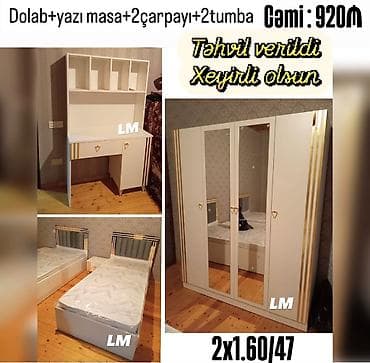 genc otaq: Uşaq/yeniyetmə otağı üçün mebel dəsti Dəst tərkibi: - 3 qapılı paltar — 1