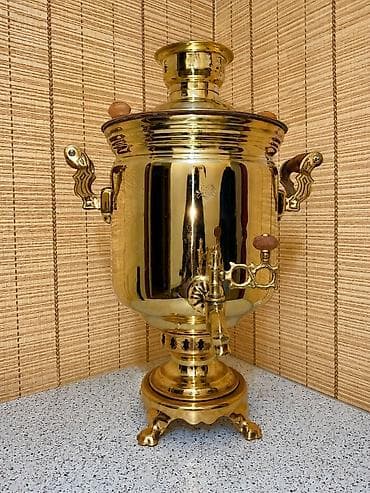 simovar: 7 litr mis latun samovar. 350azn. Təzə kimidi. Ünvan ehmedli*Tehi — 1