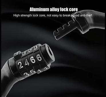 Dörd rəqəmli şifrəli polad kabel kilidi - Ümumi uzunluq: 54 sm (2.125