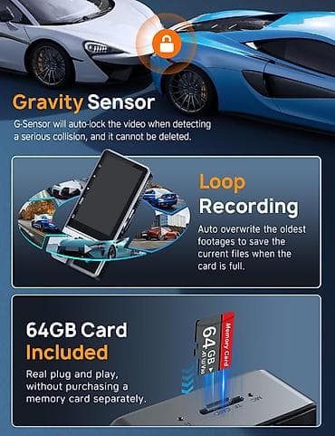 gps avto: M4 Avtomobil DVR – 4K + 2.5K tripl quraşdırma ilə çoxkanallı — 2