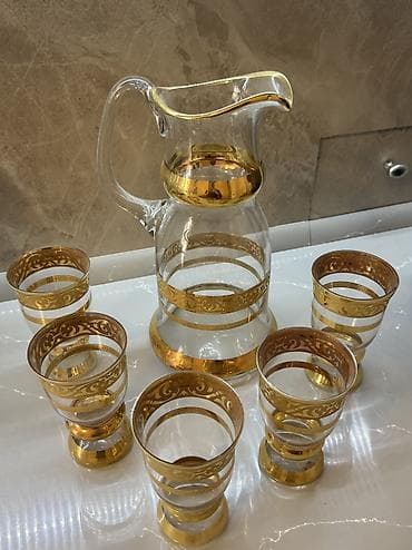 qab: Rəng - Qızılı, Şüşə, 5, 1,5 bucket volume l — 2