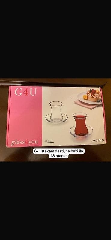 stekan: Çay dəsti, Şüşə — 2