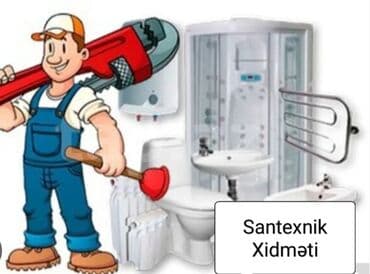 ремонт ванной комнаты и туалета: Santexnik Xidməti • Su və kanalizasiya xətlərinin çəkilişi və — 1