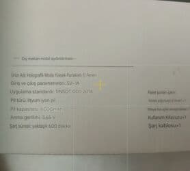qizil 10 luq qiymeti 2019: Fənər 6000 mAh . 800 m məsafə işıq yayma qabiliyyəti var . powerbank — 5