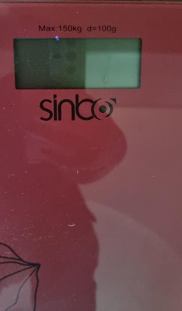 lipucka nece istifade olunur: Sinbo elektron bədən çəkisi - Rəng: çəhrayı, şüşə üst panel, üzərində — 2