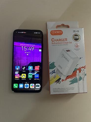 Huawei P40 lite, 128 GB, rəng - Qara, Barmaq izi, Face ID — 2