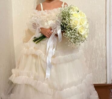 красивые платья на прокат в баку: Uşaq üçün zərif ağ ziyafət/libas paltarı satışı və kirayəsi mövcuddur — 1