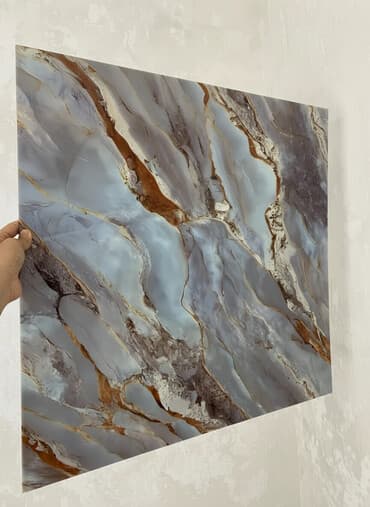 Mərmər effekti verən PVC divar panelləri. 1.Arxası özü