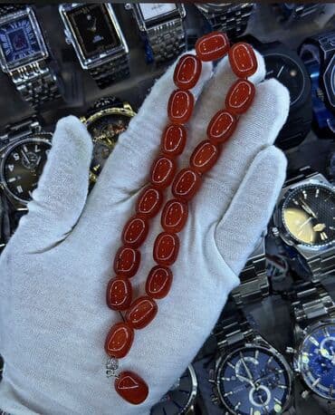 Eynəklər: Şüşə bəzəkli təsbeh – bir neçə rəng variantı - Material: cilalanmış — 9