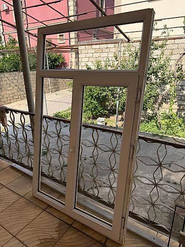 pano: PVC pəncərə-balkon bloku - Material: ağ PVC profil - Konstruksiya: 3 — 6