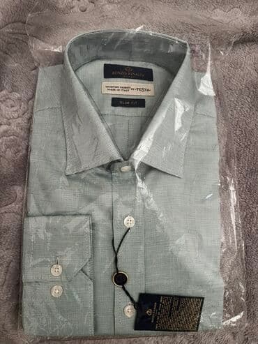 köynəyi yaşıl oğlan: Renzo Rinaldi Milano kişi köynəyi - Model: Slim Fit Yenidir, xetai — 3