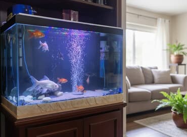 Dördbucaq akvarium, Balıqlarla birlikdə, 120 l, Ünvandan götürmə