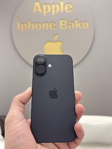 Mətbəx texnikası: IPhone 16, 128 GB, Qara, Zəmanət, Simsiz şarj, Face ID — 1