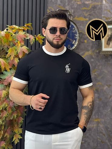 белые мужские футболки: 🌟Model Dəst🌟 💯Material Sukuba 💯 💥Razmer S.M.L.XL.XXL 💣 Qiymət 34 Azn💣 — 2