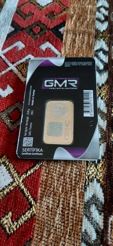 999.9 qizil qiyməti: GMR Gənc Metal Rafineri istehsalı olan 20 qramlıq 999.0 əyarlı gümüş — 2
