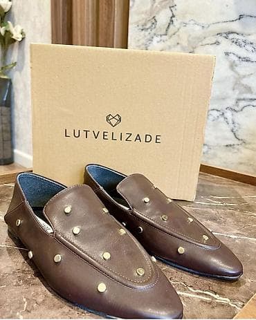 kişi ayaqabi: Lutvelizade qadin mokasinləri - Rəng: tünd qəhvəyi - Material: hamar — 1