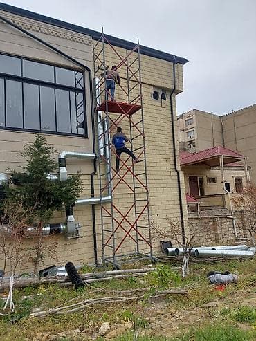 ucuz perde dünyası: Metal mobil qüllə (skafold) – yığıla-bölünə bilən iş platforması - — 10