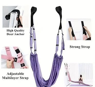 Qapıya Bərkidilən Aerial Yoga/Qamış Asqısı – Yaşıl rəng - İstifadə — 1