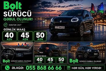 otelde is: Taksi sürücüsü tələb olunur, Avtomobilin icarəsi, Gündəlik ödəniş — 2