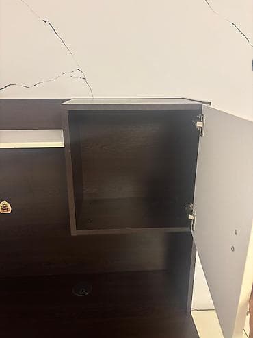 kombi satiram: Düz masa, Polkalı, Siyirməli, MDF — 5