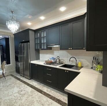 мебель на заказ шкафы: Sifarişlə mətbəx dəsti, Özü çəkən petlələr, MDF, Kredit var, Pulsuz çatdırılma — 7