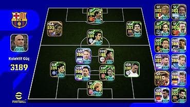 EFootball hesabı – güclü heyət və yüksək kollektiv güc Xüsusiyyətlər — 1