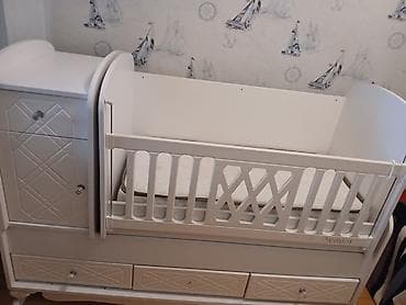 matras islenmis: Oğlan və qız üçün, İşlənmiş, Dördbucaq, Beşik, Matras ilə, Yellənmə mexanizmsiz — 1