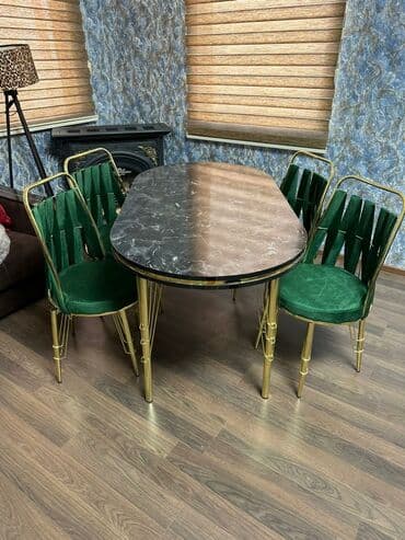 sulutepe kiraye heyet evleri 2022: 🇹🇷Türk istehsalı Möhtəşəm ✨✨ Kuxna üçün stol stul dəsti 4 stul 1 — 5