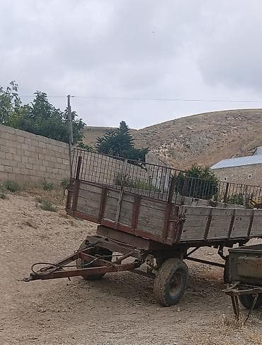 Qoşqular: Kənd təsərrüfatı üçün qoşqu araba - Traktorla qoşquya uyğun, tək oxlu — 1