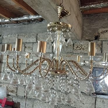 ritual şamlar: Çılçıraq, 10 və daha çox lampa, Şüşə — 2
