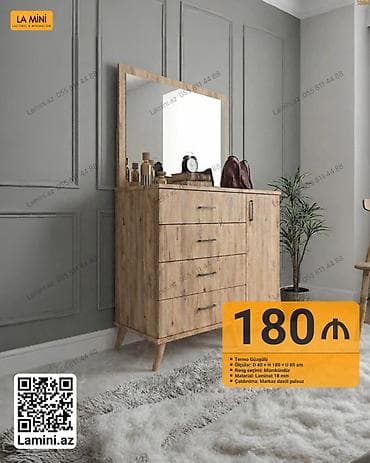 guzgu komod: Termo güzgülü komod - Ölçülər: D 40 × H 180 × U 80 sm - Material: 18 — 1