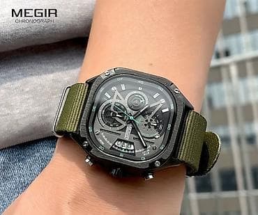 aqlı sahat: MEGIR Chronograph kişi qol saatı - Brend: MEGIR - Funksiyalar — 2