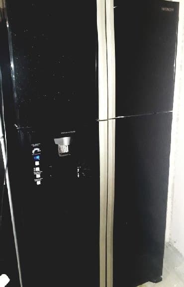 Soyuducular: İşlənmiş 4 qapılı Hitachi Soyuducu Satılır, rəng - Qara — 1