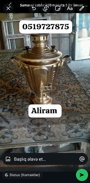 Mis samovar – klassik rus üslubunda, soba tipli - Material