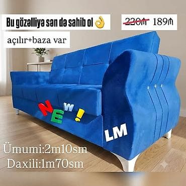 Диваны: Divanlar Yeni ve Sifarisle 189 Azn Rəng seçimi var Açılan və Bazalı — 3
