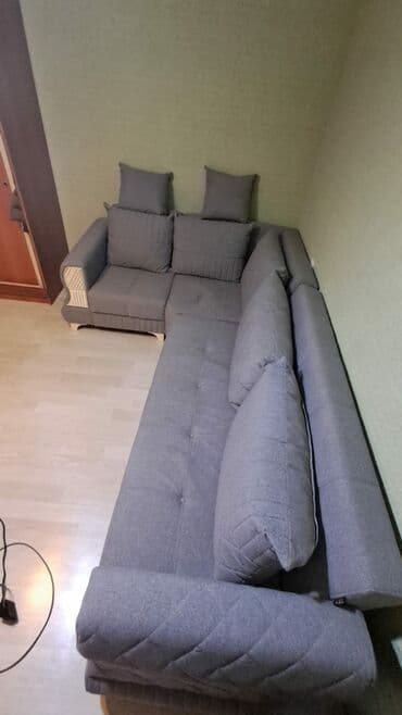 диван и два кресла: Угловой диван, Раскладной, С подъемным механизмом, Ткань, Нет доставки — 1