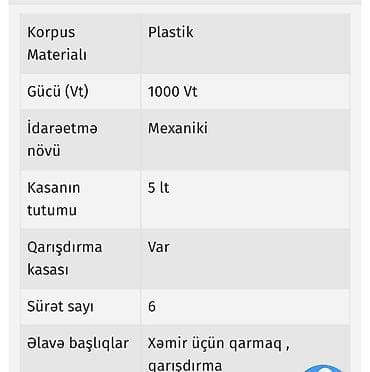 ipad min 5: Fakir Culino Chef stasionar mikser - Güc: 1000 Vt - İdarəetmə növü — 4
