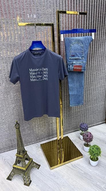 Kişi T‑shirt kolleksiyası Brend variantları: - Massimo Dutti qısaqol