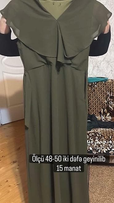 Zeytun-yaşıl rəngdə qadın donu - Ölçü: 48–50 - Model: qısaqollu