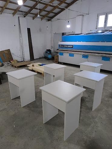 miron mebel: Ağ rəngli komod/kiçik masa dəsti - Minimalist dizayn: Təmiz xətlər — 2