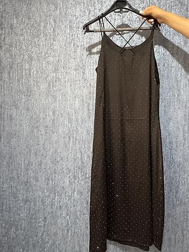 Qara slip stili don - Rəng: qara - Dizayn: xırda parıltılı daşlarla — 1