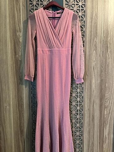 Roberto Cavalli brendindən uzunqol, tozlu çəhrayı rəngdə ziyafət donu lalafo.az -da Roberto Cavalli brendindən uzunqol, tozlu çəhrayı rəngdə ziyafət donu