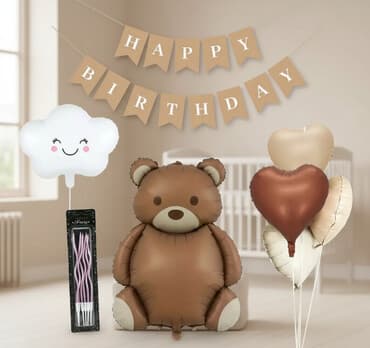 Dekor sarı dəstdi Ayı böyük ölçüdədir: uzunluğu 89 sm, eni isə 65