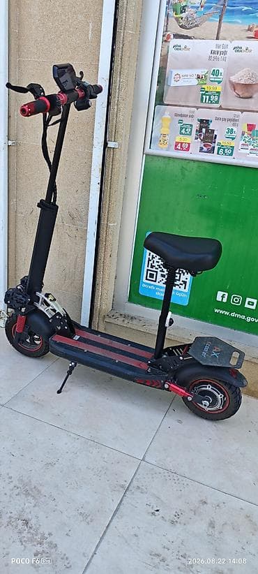velosiped tekeri: Elektrik skuter – oturacaqlı, amortizatorlu, güclü təkərli - Model — 1
