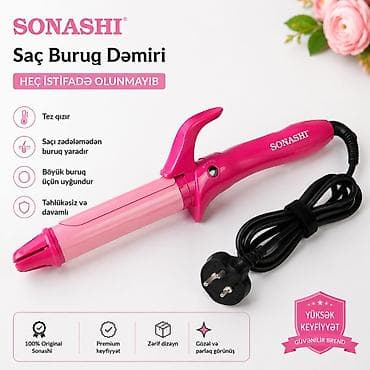 type c adapter: SONASHI Saç Burug Dəmiri - Tez qızır - Saçı zədələmədən buruq yaradır — 1