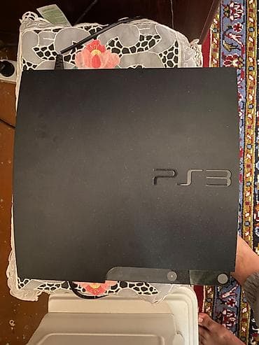 ps3 qiymeti kontakt home: Sony PlayStation 3 (PS3) Slim oyun konsolu + orijinal simsiz DualShock — 1